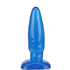 Plug Anal macio mede 15,5 x 4 cm cor Azul
