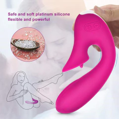Vibrador para Ponto G/Estimulador língua para Clitóris 12 modos Vibrações - Olivia Pink na internet
