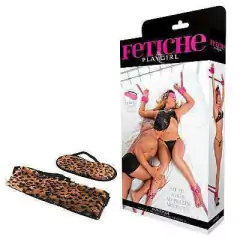 Kit Bondage com 4 Amarras e Venda de pelúcia - oncinha - comprar online