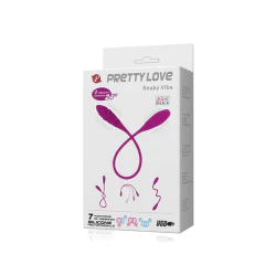 Vibrador Duplo Flexível com 7 Modos de Vibração - PRETTY LOVE SNAKY VIBE