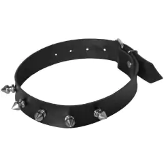 Coleira para BDSM Gargantilha Spike em couro sintético