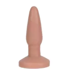 Plug Anal macio mede 15 x 3,7 cm cor Bege