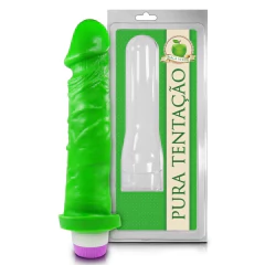 Pênis realístico aromático com vibro de Maçã Verde  17,5X4,1CM - comprar online