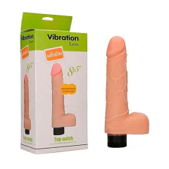 Pênis em Cyber Skin Vibração Multivelocidade Bege c/ Escroto - 18,5 x 4 cm 8.5'' Chuck Vibration
