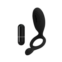Estimulador Anel Peniano em Silicone com Vibrador - Pretty Love Ethel
