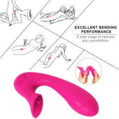 Vibrador para Ponto G/Estimulador língua para Clitóris 12 modos Vibrações - Olivia Pink
