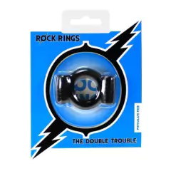 Estimulador Anel Peniano em silicone com estimulador The Double Trouble Cock Ring - Rock Rings - Mais Prazer