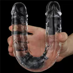 Pênis Transparente Duplo em TPE 30cm 12" - LOVETOY DOUBLE DILDO na internet