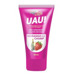 Lubrificante 60Ml - Uau! Morango C/ Champ