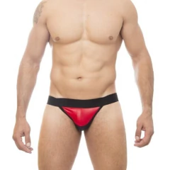 Cueca Jockstrap especial preta com vermelho - comprar online