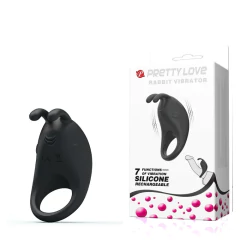 Anel Peniano Luxuoso com Vibro Rabbit - Pretty Love - Recarregável USB - loja online