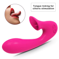 Vibrador para Ponto G/Estimulador língua para Clitóris 12 modos Vibrações - Olivia Pink - comprar online
