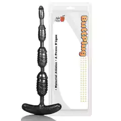 Plug anal texturizado 21cm na cor preto