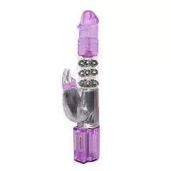 Vibrador Rotativo 2 motores Classic lilás - vibrador rotativo, ajuste de velocidade e rotação, esferas massageadoras - Mais Prazer