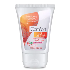 Gel Comfort Lub Lubrificante Beijável - Morango c/ Champagne - 120g La Pimienta