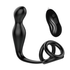 Estimulador Próstata com Anel Escrotal e Vibrador 10 Velocidades - loja online