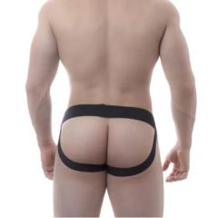 Cueca Jockstrap Preta com Anel de Silicone Sado - comprar online