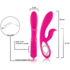 Vibrador Pétala Dupla Estimulação Ponto G e Clitóris 36 Níveis de Vibração RECARREGÁVEL - Daro The Best Vibrator