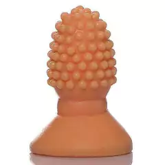 Plug Anal Pequeno Framboesa com cravinhos, 7,5 x 3,5 cm na cor bege - comprar online