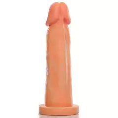 Pênis macio e flexível PRINCE '8' - 16 x 4 cmcor Bege