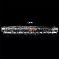 Pênis Transparente Duplo em TPE 30cm 12" - LOVETOY DOUBLE DILDO - comprar online