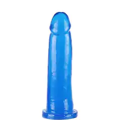 Pênis em Jelly Super Macio e Flexível Azul 15 x 3,5 CM - comprar online