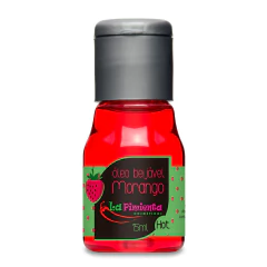 Óleo Beijável - Sabor Morango HOT - Esquenta e Excita 15ml - La Pimienta