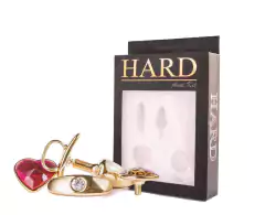 Anal Kit - HARD - Plug com 4 bases diferentes tamanho médio Dourado