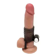 Capa com estimulador vibratório para pênis sem cabeça
