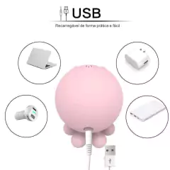 Massageador de Clitóris com sucção Recarregavél - Octopi - Mais Prazer
