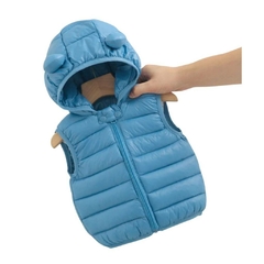 Colete infantil com capuz ursinho - loretakidsstore