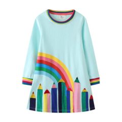 Vestido infantil manga longa lápis - comprar online