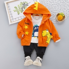 Conjunto infantil 3 peças dinossauro