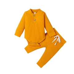 Imagem do Conjunto infantil bebê 2 peças. Body manga longa e calça