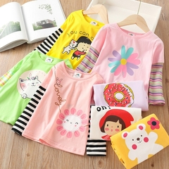 Camiseta infantil manga longa listras - loja online