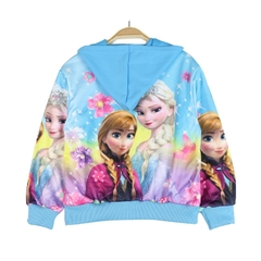 Jaqueta infantil capuz estampa Frozen