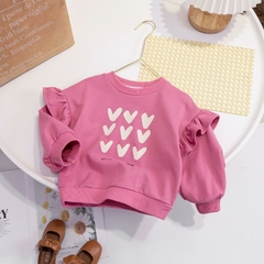 Blusa infantil manga longa com babado - comprar online