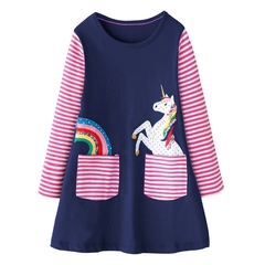 Vestido infantil manga longa