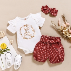 Conjunto bebê menina poá - comprar online