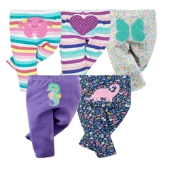 Kit infantil com 5 calças desenhos - loretakidsstore