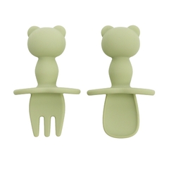 Kit infantil garfo e colher silicone