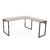 Mesa Escritório em L 150x150cm Iron Home Office Preto na internet