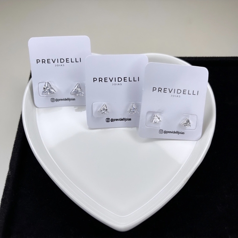 Brinco ponto de luz TRIÂNGULO P/ M/ G (escolha o tamanho)