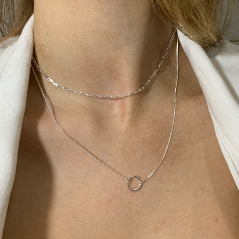 Colar duplo círculo