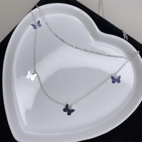 Colar duplo borboletas