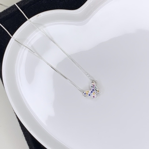 Colar borboleta cravejada colors