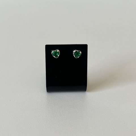 Brinco ponto de luz coração esmeralda BR50 - comprar online