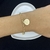 Pulseira elo português com medalha de São Bento ouro 18k