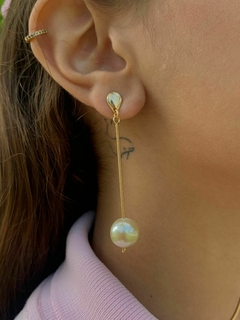 Brinco Pendente Pérola Folheado a Ouro 18K - COD 3985 - comprar online