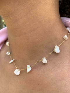 Colar Crochê Pedra Madrepérola - COD 1354 - comprar online